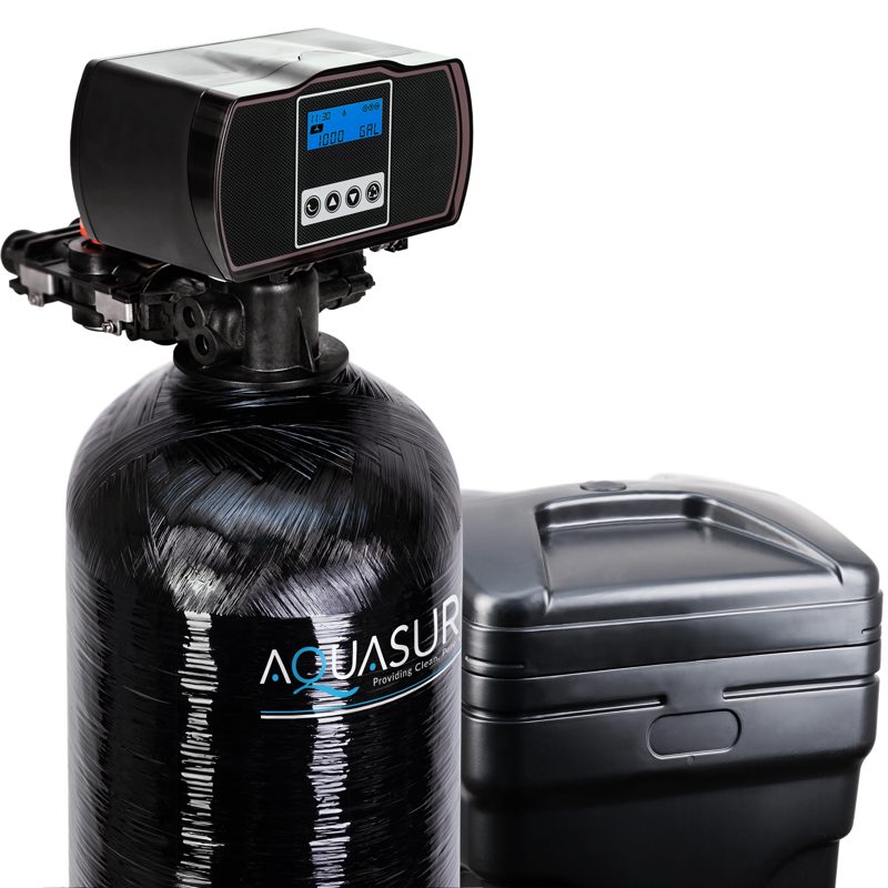 Aquasure Harmony fine-mesh softener control valve and resin tank